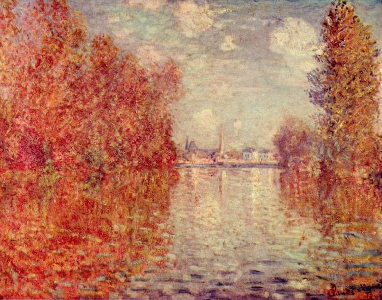Claude Monet Herbst in Argenteuil Norge oil painting art